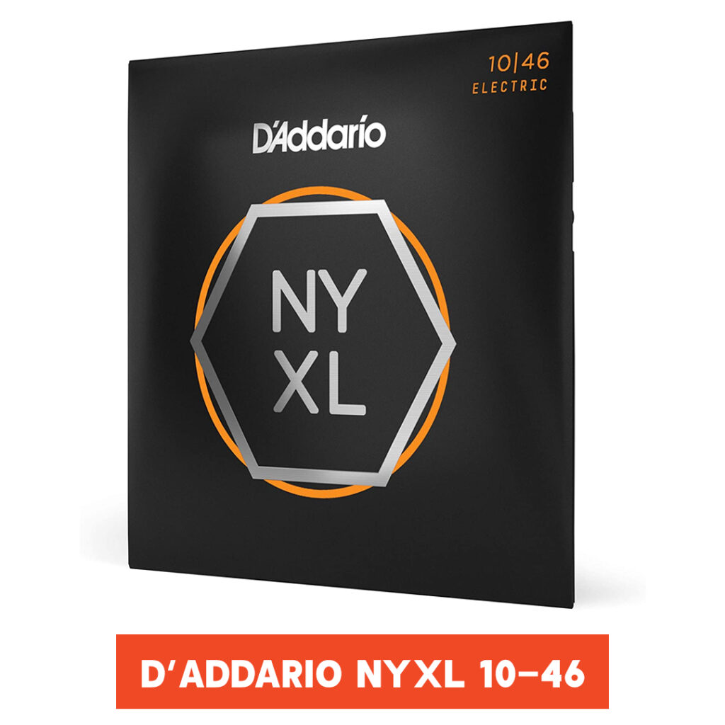 Set of D'Addario NYXL guitar strings.