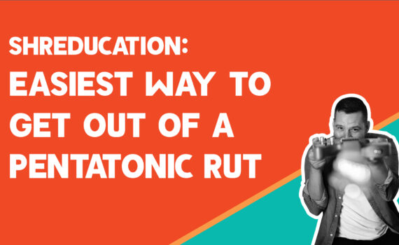 text that reads "Easiest way to get out of a pentatonic rut'